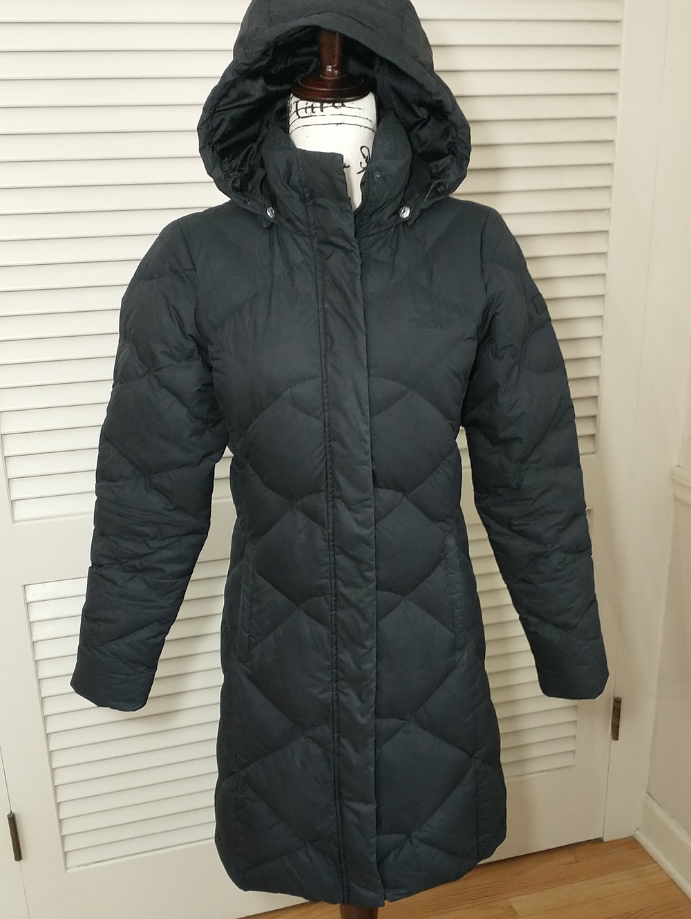 North Face Long Down Puffer Quilted Coat, Black, Size XS, Miss Metro Parka, Snow